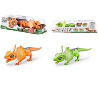 ROBO ALIVE Lurking Lizard Series 3 (Vert) Jouet Lumineux à Piles, mouvements réalistes, lézard