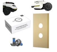 ROBO CLAWS® Lot de 33 lames de rechange en titane pour tondeuse robot Mammotion Luba & Yuka avec vis et rondelles, utilisable des deux côtés, lame en titane robuste, pour tous les modèles de Luba