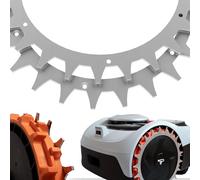 ROBO CLAWS Navimow i105E-i108E Pointes en acier inoxydable pour tondeuse robot 3 mm Ø 255 mm avec 14 vis en acier inoxydable, pointes ébavurées