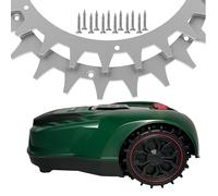ROBO CLAWS Pointes pour robots tondeuses Parkside PMRA/PMRDA/PAMR/PAMRS - 212 mm - Déburrées et avec 12 vis en acier inoxydable - Amélioration de la traction pour tondeuses - Inoxydable et précis