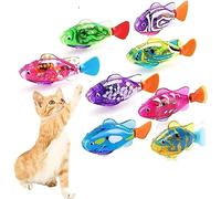Robo Fish for Cat Jouet, Robot de Natation Jouet de Poisson pour Chat et Chien avec lumière LED, Jouets interactifs pour stimuler Les Instincts de Chasseur de Votre Animal de Compagnie(8 pièces)