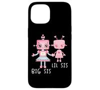 Robo Girl Robot Sister Robotic Lil Sis Big Sis Art sur le dos Coque pour iPhone 15