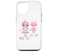 Robo Girl Robot Sister Robotic Lil Sis Big Sis Match Frère et sœur Coque pour iPhone 12/12 Pro