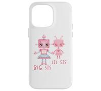 Robo Girl Robot Sister Robotic Lil Sis Big Sis Match Frère et sœur Coque pour iPhone 14 Pro Max