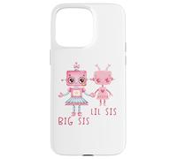 Robo Girl Robot Sister Robotic Lil Sis Big Sis Match Frère et sœur Coque pour iPhone 15 Pro Max