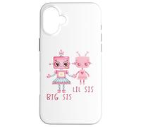 Robo Girl Robot Sister Robotic Lil Sis Big Sis Match Frère et sœur Coque pour iPhone 16 Plus