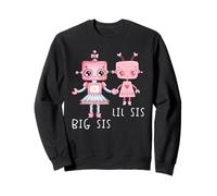 Robo Girl Robot Sister Robotic Lil Sis Big Sis Match Frère et sœur Sweatshirt