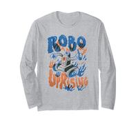 Robo Uprising - La révolution de l'IA des Robots rétro Manche Longue