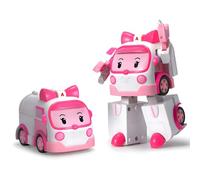 Robocar Poli - Robocar Transformable Ambre - Robot ou Voiture - 10 cm - Jouet Maternelle