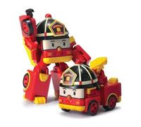 ROBOCAR POLI - VEHICULE TRANSFORMABLE ROY pompier - Bras articulés - Jouet pour enfant des 3 ans