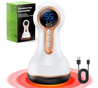 Robofun 5.0 Vibrastone Neuropathie, lymphatique, soulagement de la douleur et relaxation pour les pieds, les mains, le dos, appareil de massage à ondes de choc Gua avec fonction de chauffage par