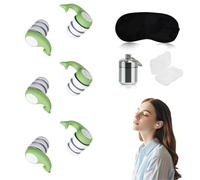 Robofun Bouchon D'oreille Pour Dormir, 45dB Boule Quies, Silicone Anti-Ronflements Bouchon Pour Dormir, Doux et Réutilisables, Bons Pour le Ronflement Natation Concerts Studio (Vert)