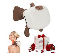 Robofun Masseur Cu, Masseur Dos Massage Master avec 3 Niveaux de Massage 2 Niveaux de Température, Masseur Chauffant Dos Épaules pour Femmes Hommes, Relaxant Muscles - Blanc