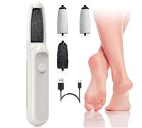 Robofun, Râpe à Pieds Pédicure Electrique Anti-callosité Lime Pieds Electrique pour Corne, 3 Vitesses, 4 Limes Remplaçables, pour Talons Crevassés, Cors et Callosités