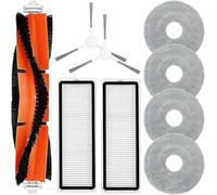 Roboparts® Kit 9 en 1 de rechange compatible avec Xiaomi Vacuum S20+ avec rouleau principal, brosses latérales, serpillères et filtres HEPA