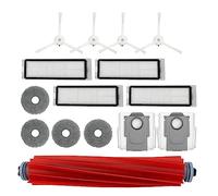 Roboparts Kit d'accessoires compatible avec aspirateur robot Roborock Q Revo - Balai rotatif - Brosse principale, sacs à poussière, tampons de serpillère, filtres HEPA, brosses latérales, kit de
