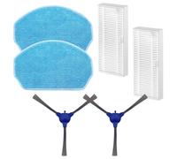 Roboparts Pièces de rechange compatibles avec Cecotec Conga M10 / M10 Xtreme. Pack de 2 filtres Hepa, 2 brosses latérales et 2 serpillères de rechange pour robot aspirateur