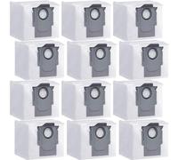 Robor-ock Q5 Lot de 12 sacs à poussière jetables pour aspirateur robo-rock Q5 Q5+ Q7 Q7 Max Q7 Max+ S7 MaxV Ultra S8+ S8 Pro Ultra Robot Aspirateur, sacs Robor-ock Q5 : sac de rechange jetable de