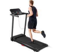 ROBORE P16 Tapis de Course Pliable 12 KM/H, 12 Programmes Intégrés, avec Capteur de Fréquence Cardiaque, Système de Double Amortissement, Capacité de Poids 136 kg