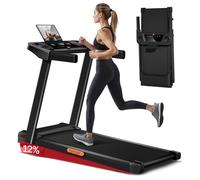 ROBORE SF10 Tapis de Course avec Inclinaison 12%, Tapis de Course Électrique 12KM/H, Tapis de Course Pliable pour la Maison avec Moteur 3.0 HP et Affichage LED, Charge Maximale 136KG