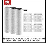 Roborock F25 ACE F25 Ultra, F25 Combo/ALT/ LT/ RT/ GT/ XT/ BX Nass rouleau de brosse de remplacement pour pièces d'aspirateurs humides et secs 2