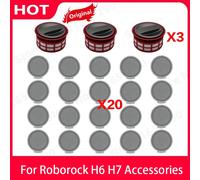 Roborock H6 H7 HEPA Post filtre pièces de rechange aspirateur à main sans fil remplacement balayeuse sacs à poussière accessoires H7 23 Pcs