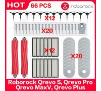 Roborock-Pièces d'aspirateur Qrevo S, Qrevo Pro, Qrevo MaxV, Qrevo Plus, rouleau principal, brosse latérale, filtre, vadrouille, tampon, gril, sac à poussière Main brush X2