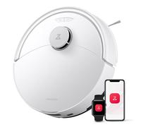 Roborock Q10 PF Aspirateur robot 10000 Pa (mise à niveau de Q8 max 5.500 Pa), Dual Anti-Tangle-System, JawScrapers brosse, Auto-Lifting-Mopp, Blanc