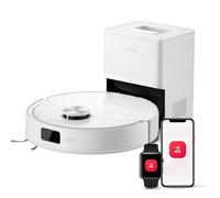 roborock Q10 S5+ Aspirateur Robot Laveur avec Station, 10000 Pa Aspiration, Vidage Automatique, Double Anti-emmêlement, Système VibraRise 2.0, Navigation & Cartographie, Évitement d'obstacles, APP