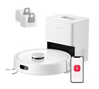 roborock Q7 L5+ Set Aspirateur Robot Laveur avec Station, 8000 Pa Aspiration, Vidange Automatique, 3 Niveaux d'eau, Double Anti-emmêlement, Navigation LiDAR, Idéal pour Poils d'animaux/Tapis, App
