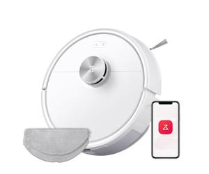 roborock Q7 M5 Set Aspirateur Robot Laveur 10 000 Pa, Double Conception Anti-Enchevêtrement, Durée de Nettoyage Prolongée, Navigation avec LiDAR Précis, APP, Blanc