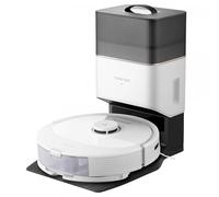 Q8 Max+ Robot Aspirateur avec Station de Dépoussiérage à Vidange Automatique, Les Deux Brosses Princepales, 5500 Pa, Les Zones Interdites, Le Nettoyage Le Long des Lignes de Sol, app - Blanc - Roborock