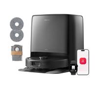 Roborock Qrevo 2 Pro Set Robot Aspirateur Laveur Détachement Auto Serpillières Tapis Brosse Réversible Anti-Emmêlement 25000Pa Noir