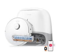 roborock Qrevo Curv 2 Flow Aspirateur Robot Laveur Roller avec 20.000 Pa, Nettoyage SpiraFlow en Temps Réel, Évite 200+ Obstacles, Doubles Anti-Enchevêtrement, Lavage à l'eau Chaude à 75°C