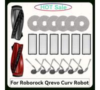 Roborock Qrevo Curv/ P20 Pro Robot aspirateur consommables quotidiens: chiffons de vadrouille, sacs de collecte de poussière, filtres brosses principales 28pcs