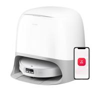 Roborock Qrevo CurvX Aspirateur Robot Laveur 22000 Pa(Curv Amélioré), Anti-enchevêtrement, Station 3.0 Thermo+, 7,98cm Fine