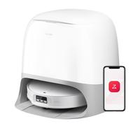Roborock Qrevo CurvX Aspirateur Robot Laveur 22000 Pa(Curv Amélioré), Anti-enchevêtrement, Station 3.0 Thermo+, 7,98cm Fine