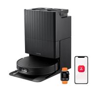 roborock Qrevo Edge 2 Aspirateur Robot Laveur, 25 000 Pa, Système de Nettoyage Amélioré, Évite 280+ Obstacles, Lavage des Serpillières à 80°C, Anti-enchevêtrement, Technologie FlexiArm, Noir