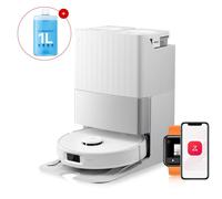 Roborock Qrevo Edge S5A Aspirateur robot 18.500 Pa(Upgrade de S7 max ultra), Dual Anti-Tangle, 1L de nettoyant pour sol inclus, Design FlexiArm, Blanc