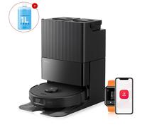 Roborock Qrevo Edge S5A Aspirateur robot 18.500 Pa(Upgrade from S7 max ultra), Dual Anti-Tangle, 1L de nettoyant pour sol inclus, FlexiArm Design,Noir