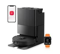 Roborock Qrevo Edge S5A Aspirateur Robot - 18,500Pa ,Upgrade du Qrevo Master ,Nettoyage à 75 °C, Système anti-enroulement 0%,Noir