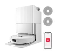 roborock Qrevo Master Set Aspirateur Robot avec FlexiArm Brosse & Serpillière pour Couverture des Coins, Aspirateur Laveur avec Deux Serpillière & Brosse DuoRoller Soutien 10000Pa, Détecter de Saleté