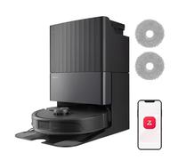 roborock Qrevo Master Set Aspirateur Robot avec FlexiArm Brosse & Serpillière pour Couverture des Coins, Aspirateur Laveur avec Deux Serpillière & Brosse DuoRoller Soutien 10000Pa, Détecter de Saleté