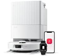 Roborock QV 35A Aspirateur Robot Laveur , 8000Pa ,Upgrade du Qrevo Plus , Serpillière Rotative 200 TR/Min & Relevable 10mm,Blanc