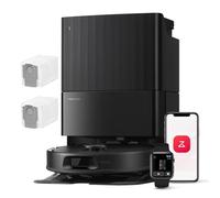 roborock QV 35A Set Aspirateur Robot Laveur, 8000Pa HyperForce, Station Multifonctionnelle, Serpillière Rotative 200 TR/Min & Relevable 10mm, Anti-enchevêtrement, Évitement d'obstacles, Cartographie