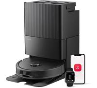 Roborock QV 35S Aspirateur Robot, 10000 pa, Double Anti-Enchevêtrement,Relevables 10mm, RéActive & Navigation PreciSense LiDAR Noir