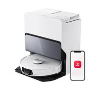 roborock S8 MaxV Ultra Aspirateur Robot avec 8-en-1 Station, Robot Aspirateur Laveur avec Brosse Latérale & DuoRoller Aspiration 10000 Pa, Auto-Nettoyage du Serpillière et de la Planche à Linge à 60℃