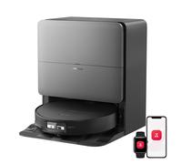 roborock Saros 20 Sonic Aspirateur Robot Laveur avec 36 000 Pa, Lavage de Serpillière VibraRise 5.0, Évite 300+ Obstacles, Doubles Anti-Enchevêtrement, 7,95 cm Mince, Nouvelle Station RockDock, Noir