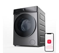 Roborock Zeo Lite Lave-linge séchant Gris avec technologie de séchage Zeo-Cycle, 10 kg lavage, 6 kg séchage, 27 programmes de lavage avec contrôle via application, système autonettoyant LintClear, dos