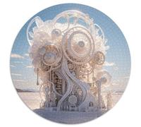 Robot 1000 Pieces Round Puzzles Creative Jigsaw Unique Challenge Family Game Creative Game 1000pcs (67.5x67.5cm)